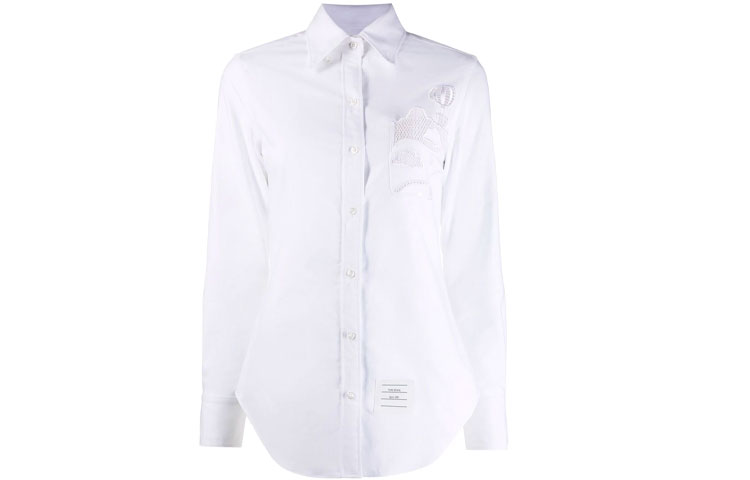 THOM BROWNE Женская белая рубашка
THOM BROWNE Женская белая рубашка
