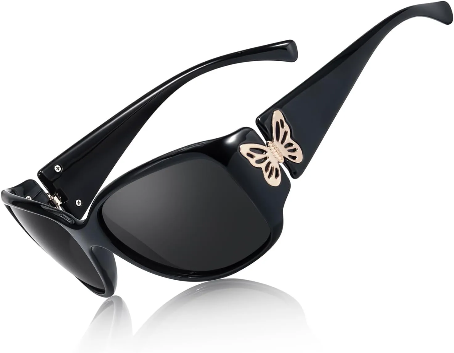 Женские поляризованные солнцезащитные очки IGnaef, модные очки для вождения с декором в виде бабочек, защита от УФ-излучения IF2301, C06 Black Frame Grey Lens
Женские поляризованные солнцезащитные очки IGnaef, модные очки для вождения с декором в виде бабочек, защита от УФ-излучения IF2301, C06 Black Frame Grey Lens