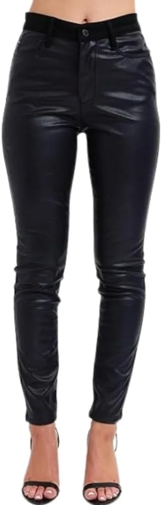 Judy Blue High Waist Faux Leather & Denim Skinny Pants - черные скинни с отделкой PU Leather
Judy Blue High Waist Faux Leather & Denim Skinny Pants - черные скинни с отделкой PU Leather