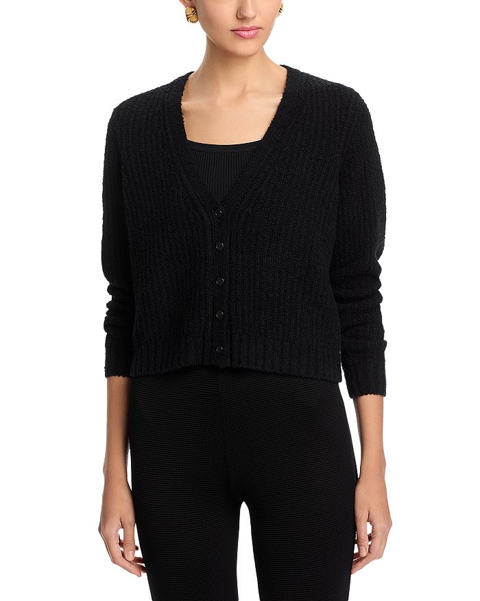 Укороченный кардиган с V-образным вырезом Eileen Fisher, черный
Укороченный кардиган с V-образным вырезом Eileen Fisher, черный