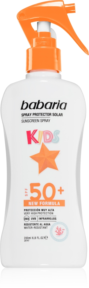Детский защитный спрей для детей spf 50+ Babaria, 200 мл
Детский защитный спрей для детей spf 50+ Babaria, 200 мл