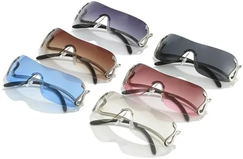 Модные солнцезащитные очки без оправы для женщин и мужчин, с металлической оправой, солнцезащитные очки с защитой от УФ-излучения UV400 MTZJH, Silver Tea
Модные солнцезащитные очки без оправы для женщин и мужчин, с металлической оправой, солнцезащитные очки с защитой от УФ-излучения UV400 MTZJH, Silver Tea