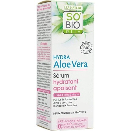 So'Bio Tic Гипоаллергенная чувствительная и реактивная кожа Cosmebio Hydra Aloe Vera Успокаивающая увлажняющая сыворотка 30 мл, So'Bio Г‰Tic
So'Bio Tic Гипоаллергенная чувствительная и реактивная кожа Cosmebio Hydra Aloe Vera Успокаивающая увлажняющая сыворотка 30 мл, So'Bio Г‰Tic