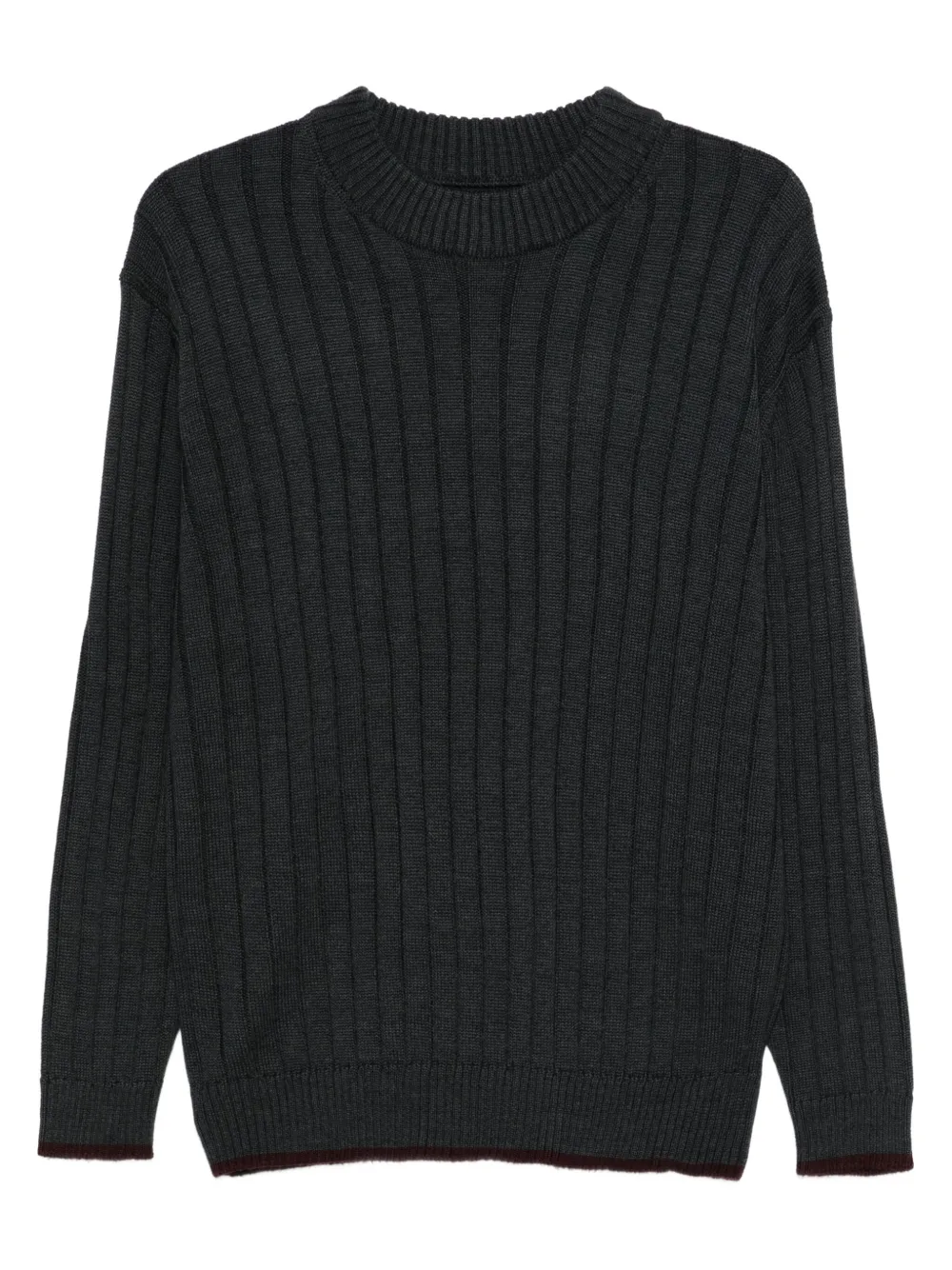 Свитер в рубчик с круглым вырезом Gr10K, серый
Свитер в рубчик с круглым вырезом Gr10K, серый