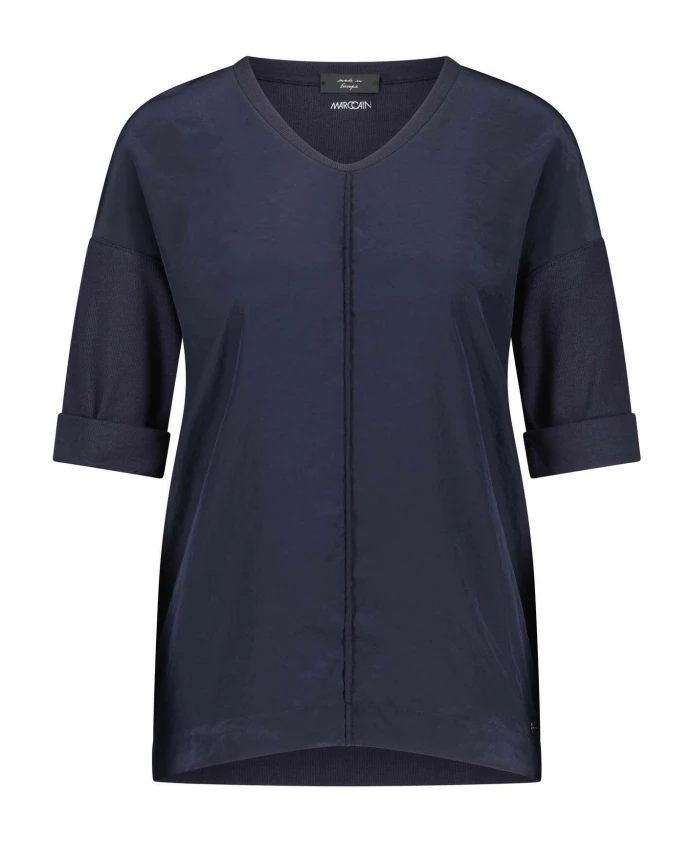 Повседневная блузка из смесовой хлопковой ткани Marc Cain, синий
Повседневная блузка из смесовой хлопковой ткани Marc Cain, синий