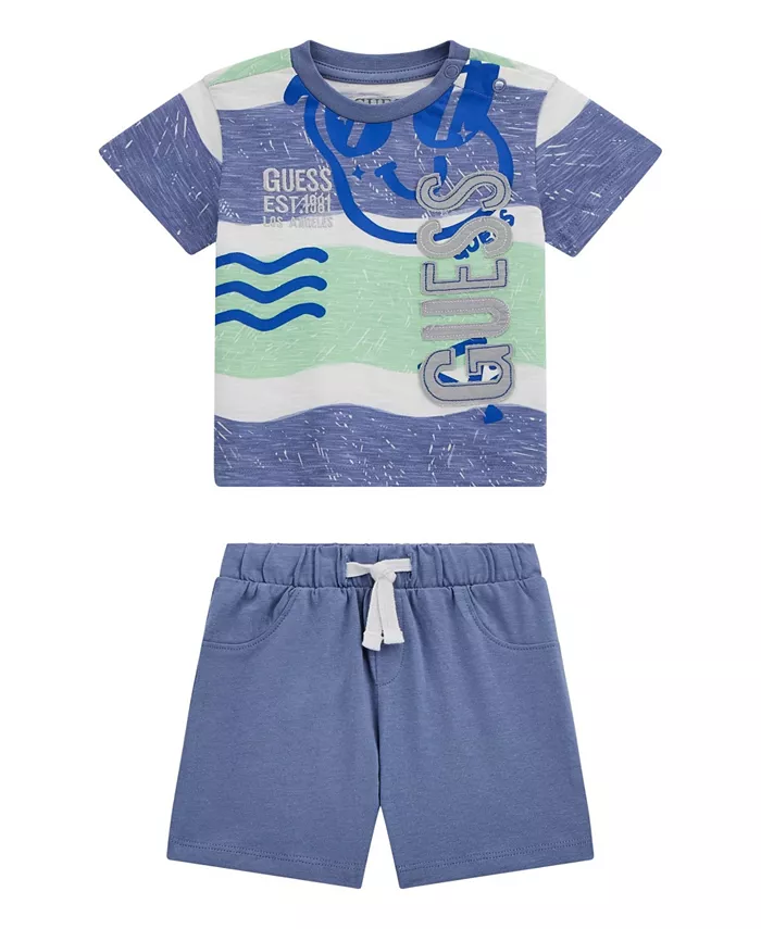Детский комплект для мальчиков: футболка и шорты для активного отдыха (2 предмета) GUESS, синий
Детский комплект для мальчиков: футболка и шорты для активного отдыха (2 предмета) GUESS, синий