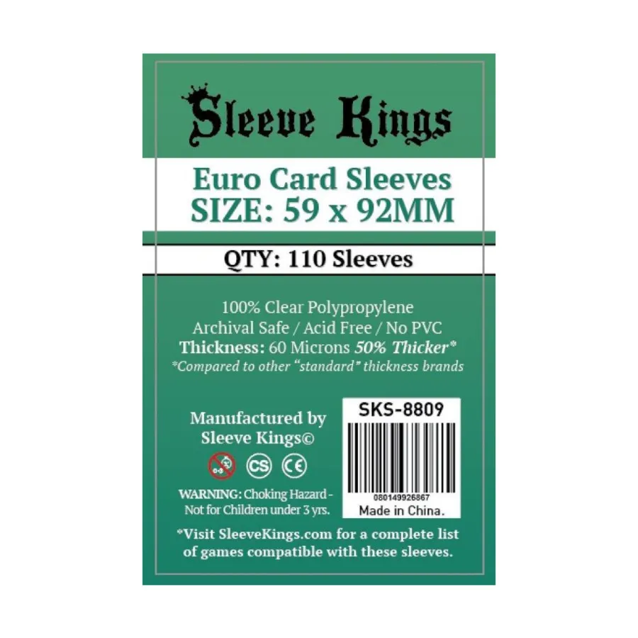 59x92 мм — конверты для карточек «ЕВРО» (110), Card Sleeves (Sleeve Kings)
59x92 мм — конверты для карточек «ЕВРО» (110), Card Sleeves (Sleeve Kings)