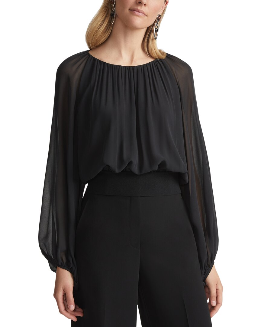 Lafayette 148 New York Блуза с присборенным воротником, черный
Lafayette 148 New York Блуза с присборенным воротником, черный