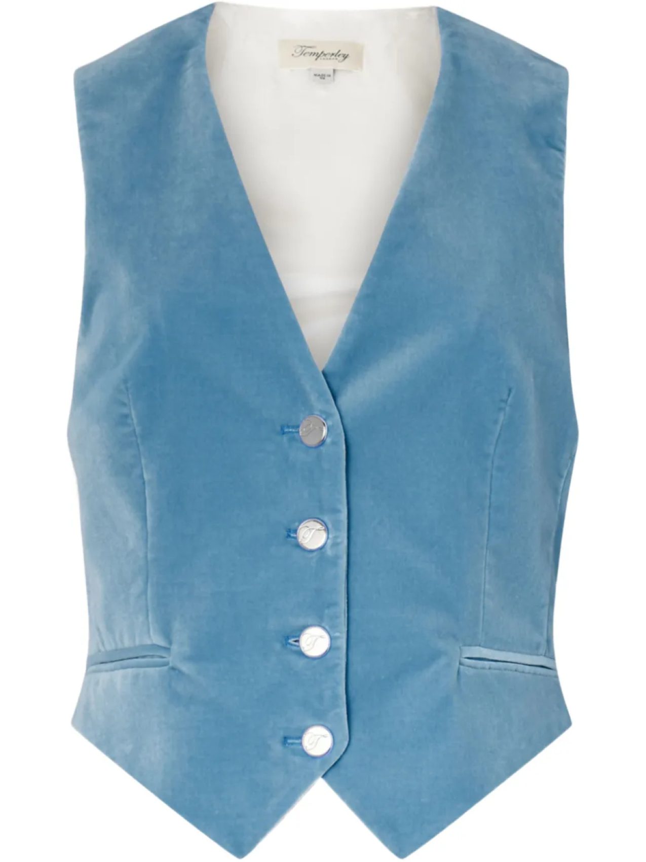 Бархатный жилет Temperley London, синий
Бархатный жилет Temperley London, синий
