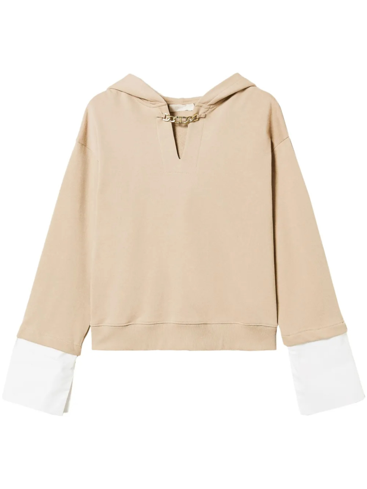 Толстовка с капюшоном TWINSET Oval T с цепочкой, нейтральный
Толстовка с капюшоном TWINSET Oval T с цепочкой, нейтральный