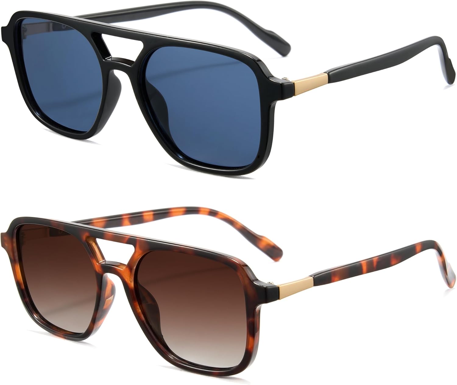 Комплект из двух ретро-солнцезащитных очков-авиаторов Cyxus в квадратной оправе для женщин. Модные винтажные очки-авиаторы 70-х годов с защитой от УФ-излучения UV400, размер 53 мм, маленький размер, Blue
Комплект из двух ретро-солнцезащитных очков-авиаторов Cyxus в квадратной оправе для женщин. Модные винтажные очки-авиаторы 70-х годов с защитой от УФ-излучения UV400, размер 53 мм, маленький размер, Blue