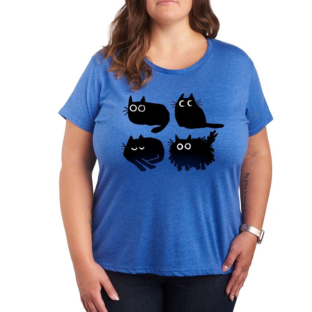 Футболка Plus с рисунком черных кошек Licensed Character, цвет Heather Royal Blue
Футболка Plus с рисунком черных кошек Licensed Character, цвет Heather Royal Blue