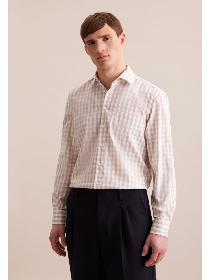 Рубашка Seidensticker, бежевый
Рубашка Seidensticker, бежевый