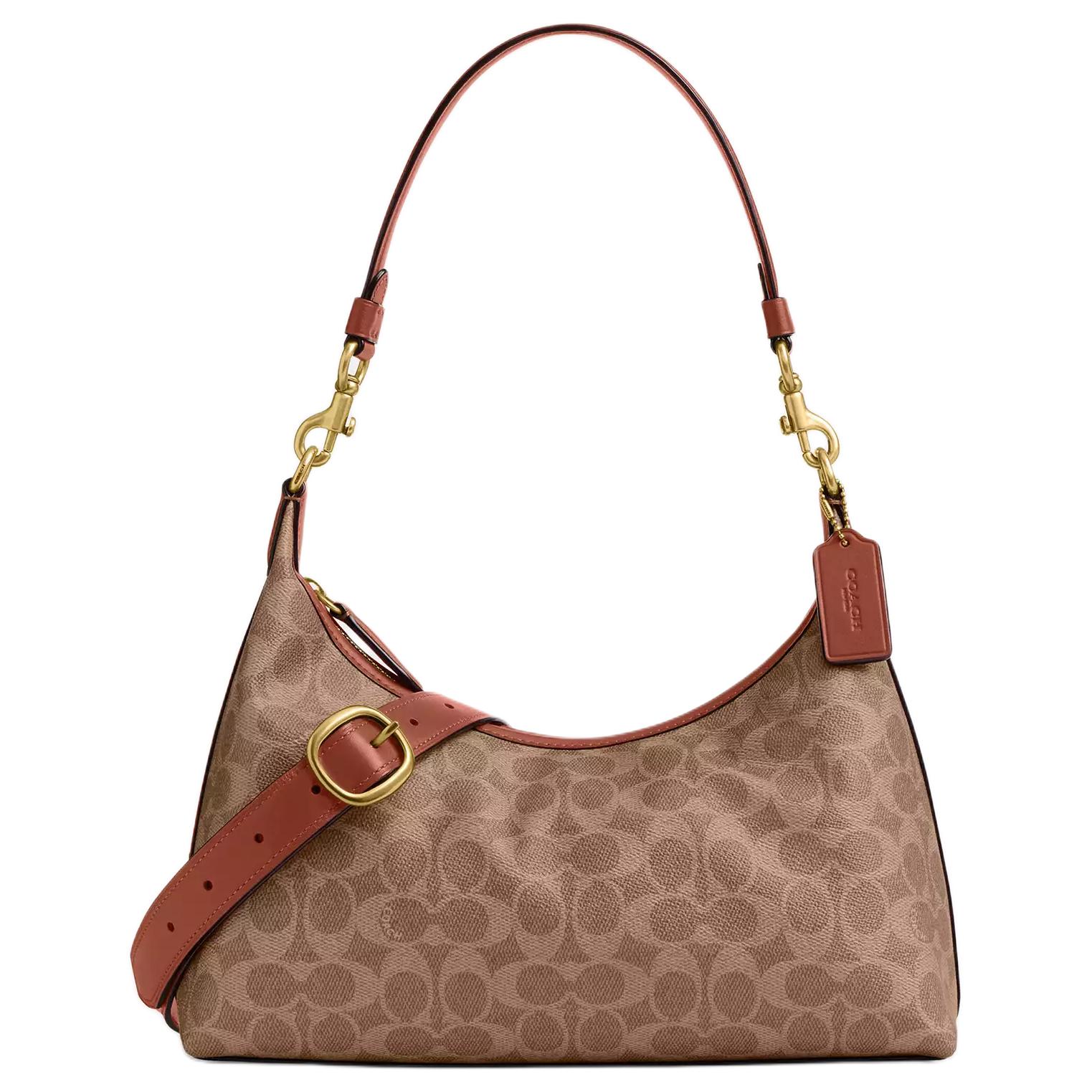 COACH Женская большая сумка через плечо Juliet из прорезиненной ткани с кожаной отделкой карамельного цвета
COACH Женская большая сумка через плечо Juliet из прорезиненной ткани с кожаной отделкой карамельного цвета
