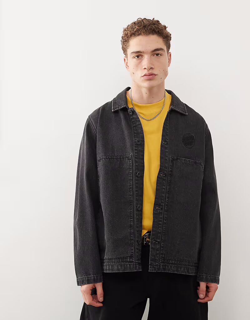 Санта-Крус - стираная черная рабочая джинсовая куртка с логотипом и планкой на пуговицах Santa Cruz, Черный, Санта-Крус - стираная черная рабочая джинсовая куртка с логотипом и планкой на пуговицах Santa Cruz
Санта-Крус - стираная черная рабочая джинсовая куртка с логотипом и планкой на пуговицах Santa Cruz, Черный, Санта-Крус - стираная черная рабочая джинсовая куртка с логотипом и планкой на пуговицах Santa Cruz