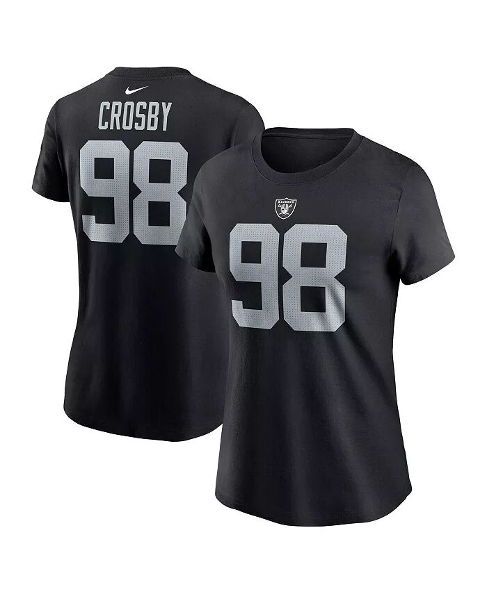 Женская футболка Maxx Crosby Black Las Vegas Raiders с именем игрока и номером Nike
Женская футболка Maxx Crosby Black Las Vegas Raiders с именем игрока и номером Nike
