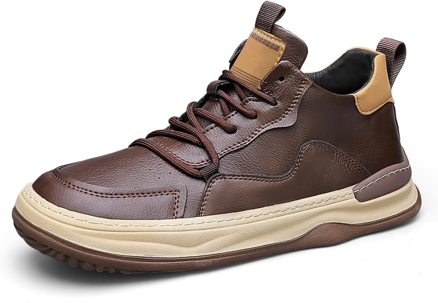 Мужские повседневные кроссовки с высоким верхом, модные, противоскользящие, с толстой подошвой, удобные для ходьбы, для повседневного стиля и легких физических упражнений Kelibasi, коричневый
Мужские повседневные кроссовки с высоким верхом, модные, противоскользящие, с толстой подошвой, удобные для ходьбы, для повседневного стиля и легких физических упражнений Kelibasi, коричневый