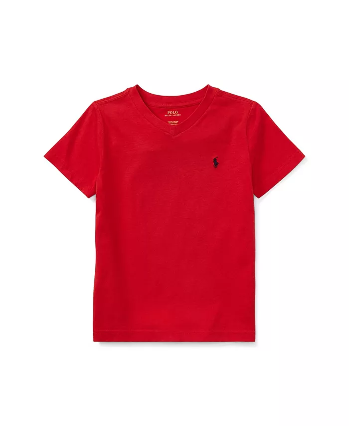 Футболка с V-образным вырезом для малышей и мальчиков из хлопкового джерси Polo Ralph Lauren, красный
Футболка с V-образным вырезом для малышей и мальчиков из хлопкового джерси Polo Ralph Lauren, красный