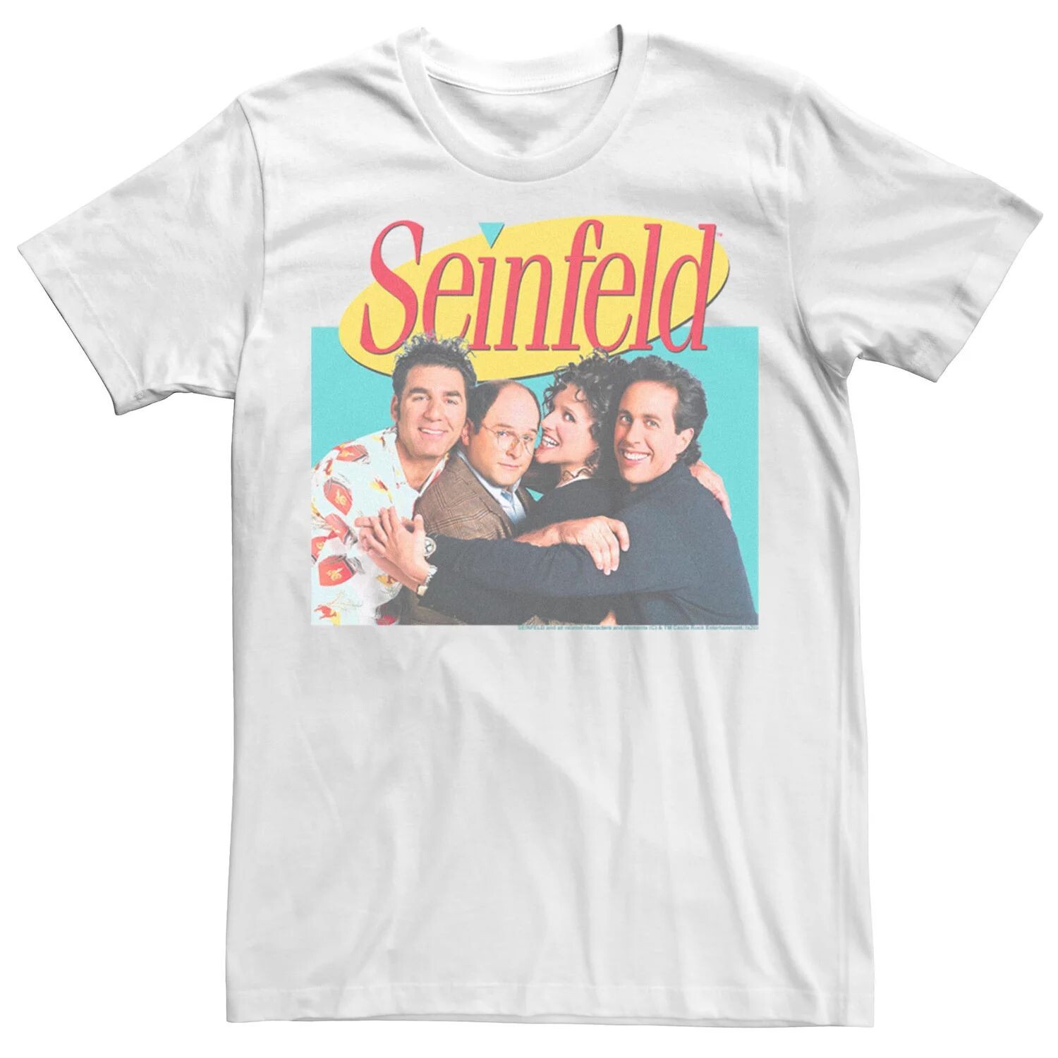 Мужская футболка с логотипом Seinfeld Group Cast Licensed Character
Мужская футболка с логотипом Seinfeld Group Cast Licensed Character