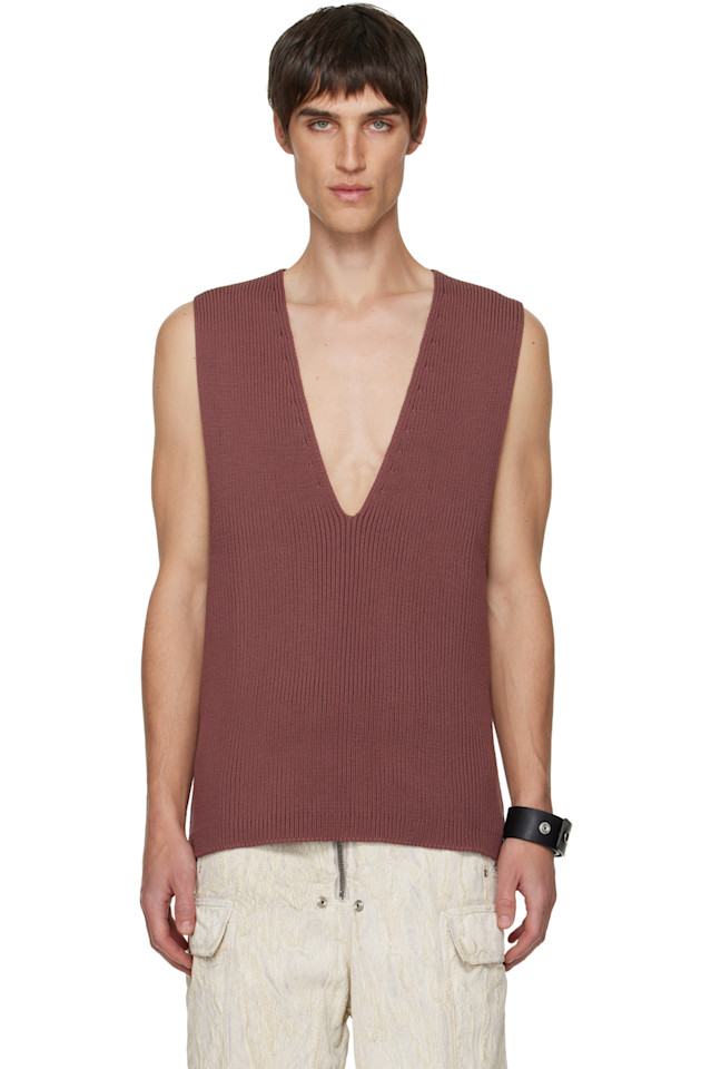 Rick Owens Розовая майка с V-образным вырезом в стиле «Конкорданс»
Rick Owens Розовая майка с V-образным вырезом в стиле «Конкорданс»