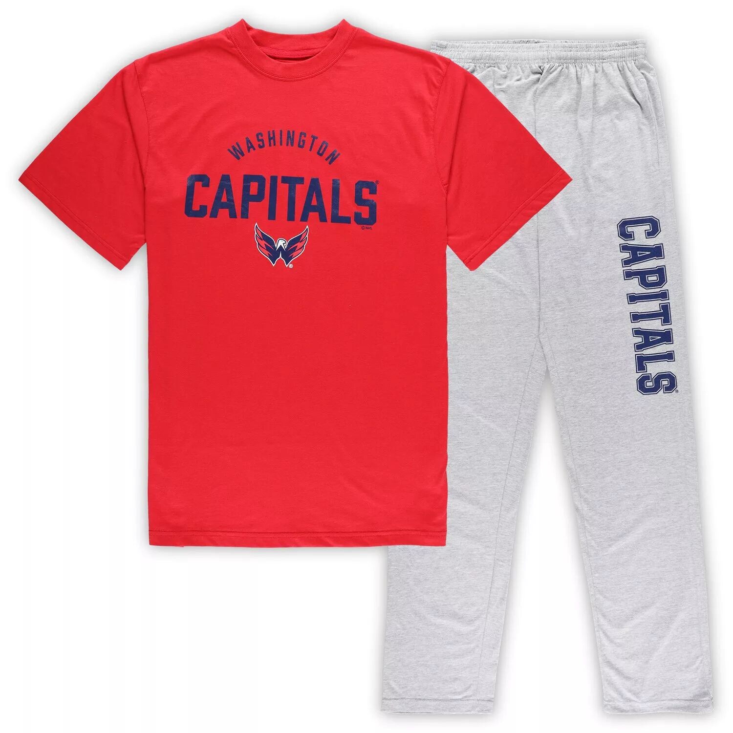 Мужской комплект для отдыха с футболкой и брюками Washington Capitals Red/Heather Grey Big & Tall
Мужской комплект для отдыха с футболкой и брюками Washington Capitals Red/Heather Grey Big & Tall