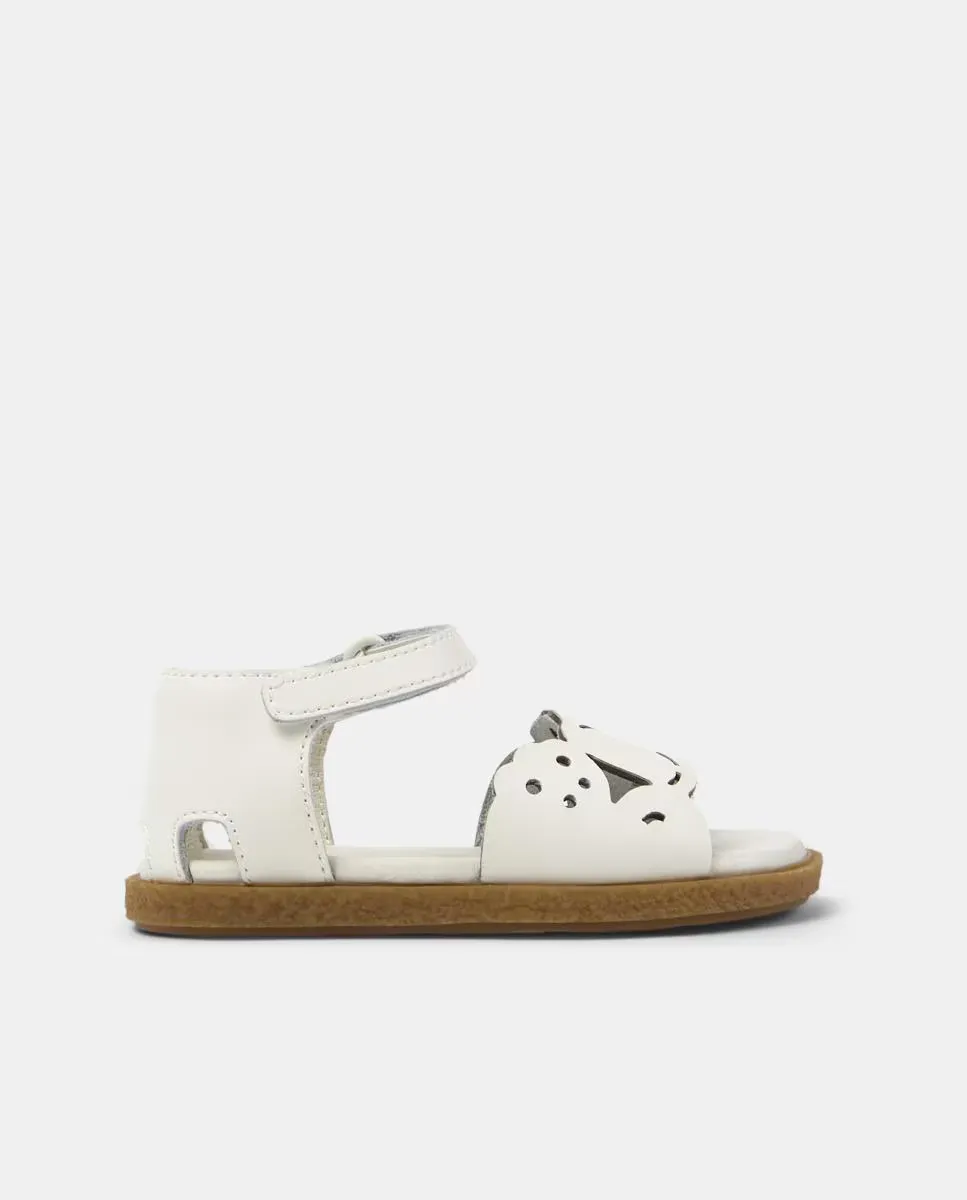 Закрытые кожаные сандалии для девочек на застежке-липучке Camper, белый
Закрытые кожаные сандалии для девочек на застежке-липучке Camper, белый