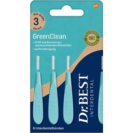 Межзубные щетки Greenclean Interdental, размер 3, для бережной чистки межзубных промежутков, 0,6 мм, Dr.Best
Межзубные щетки Greenclean Interdental, размер 3, для бережной чистки межзубных промежутков, 0,6 мм, Dr.Best