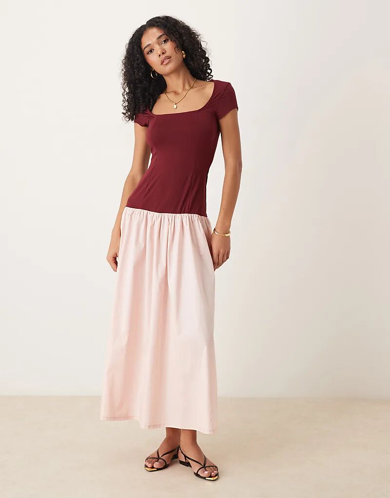 Платье макси ASOS DESIGN с квадратным вырезом и рукавами-крылышками бордового цвета
Платье макси ASOS DESIGN с квадратным вырезом и рукавами-крылышками бордового цвета