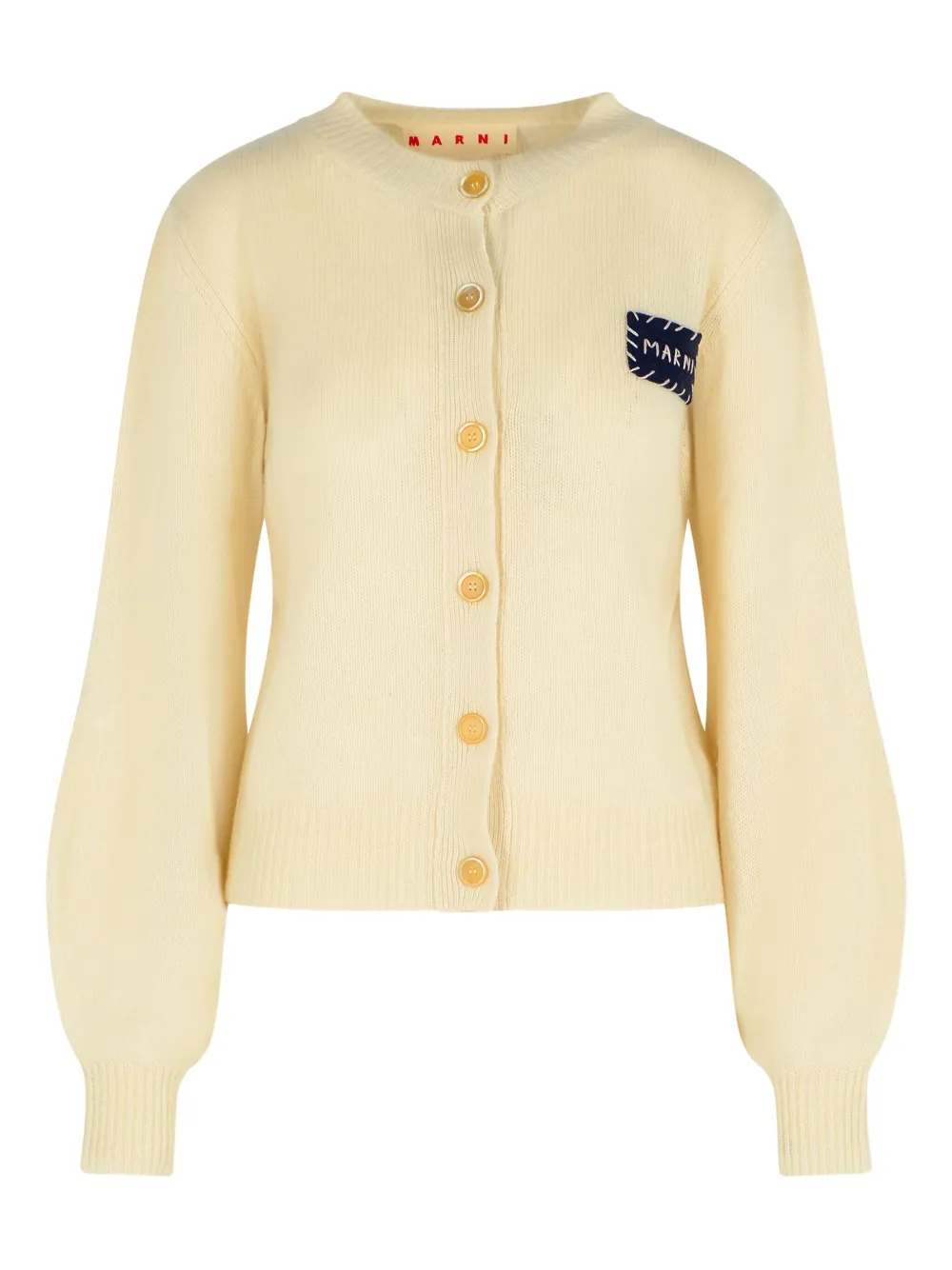 Ребристый кардиган с нашивкой-логотипом Marni, нейтральный
Ребристый кардиган с нашивкой-логотипом Marni, нейтральный
