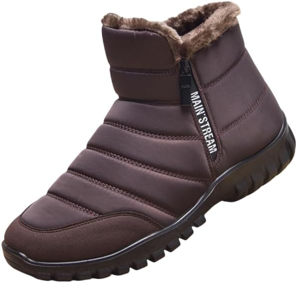 Мужские однотонные зимние ботинки, противоскользящие, ветрозащитные, на мягкой подошве, с меховой подкладкой и боковой молнией, для улицы, осени и зимы Azttoztto, светло-коричневый
Мужские однотонные зимние ботинки, противоскользящие, ветрозащитные, на мягкой подошве, с меховой подкладкой и боковой молнией, для улицы, осени и зимы Azttoztto, светло-коричневый