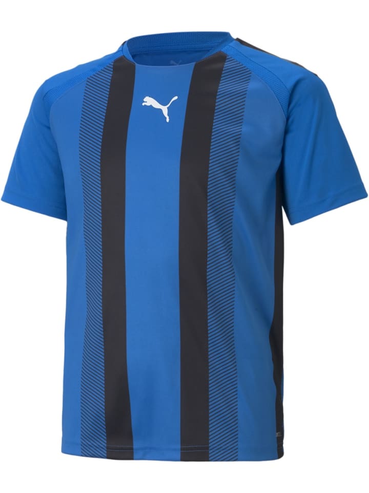 Puma Спортивная футболка "TeamLIGA Striped Jersey Jr" синего цвета
Puma Спортивная футболка "TeamLIGA Striped Jersey Jr" синего цвета