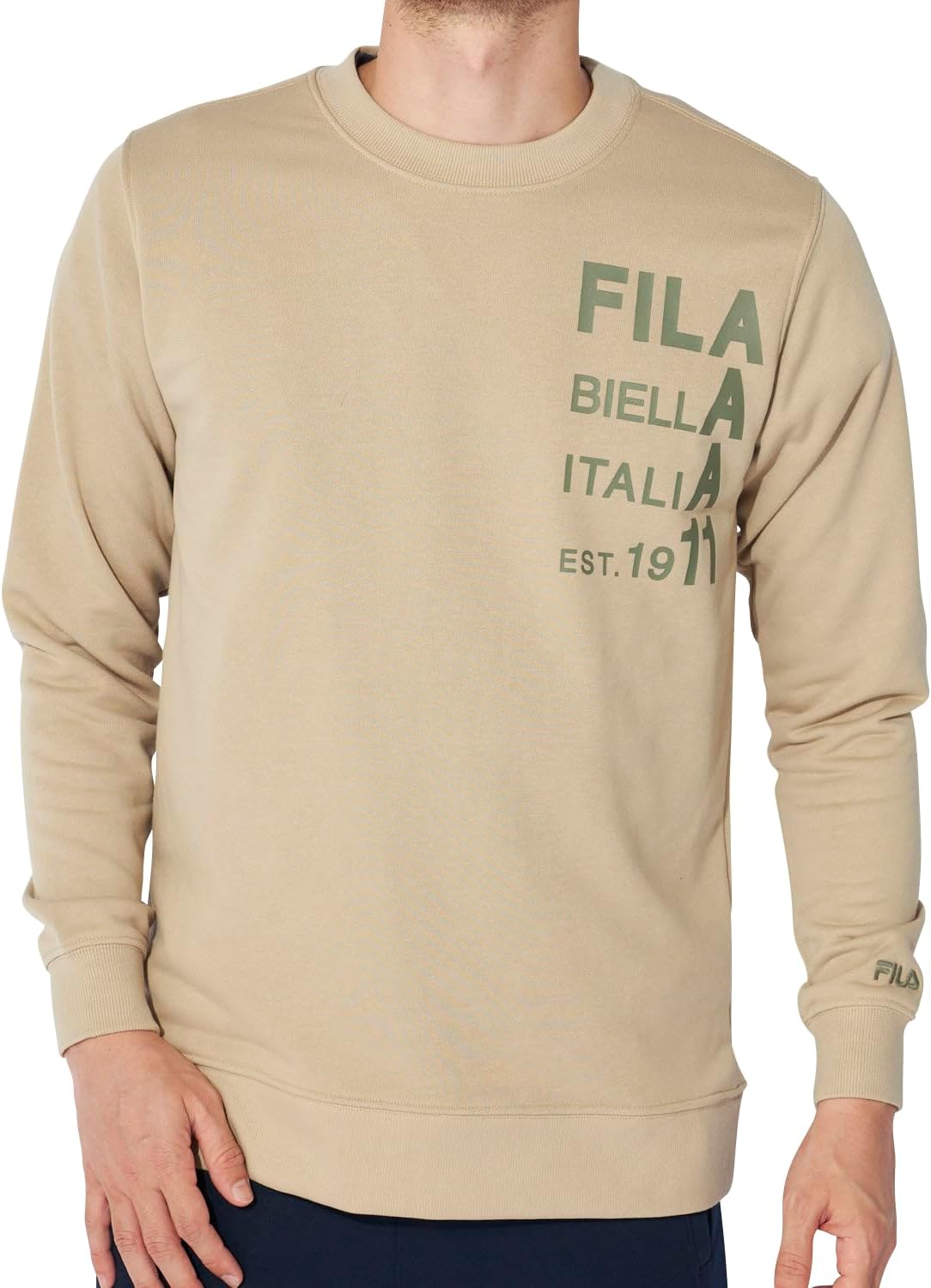 Мужская толстовка FILA с круглым вырезом, длинным рукавом, логотипом спереди, бежевый
Мужская толстовка FILA с круглым вырезом, длинным рукавом, логотипом спереди, бежевый