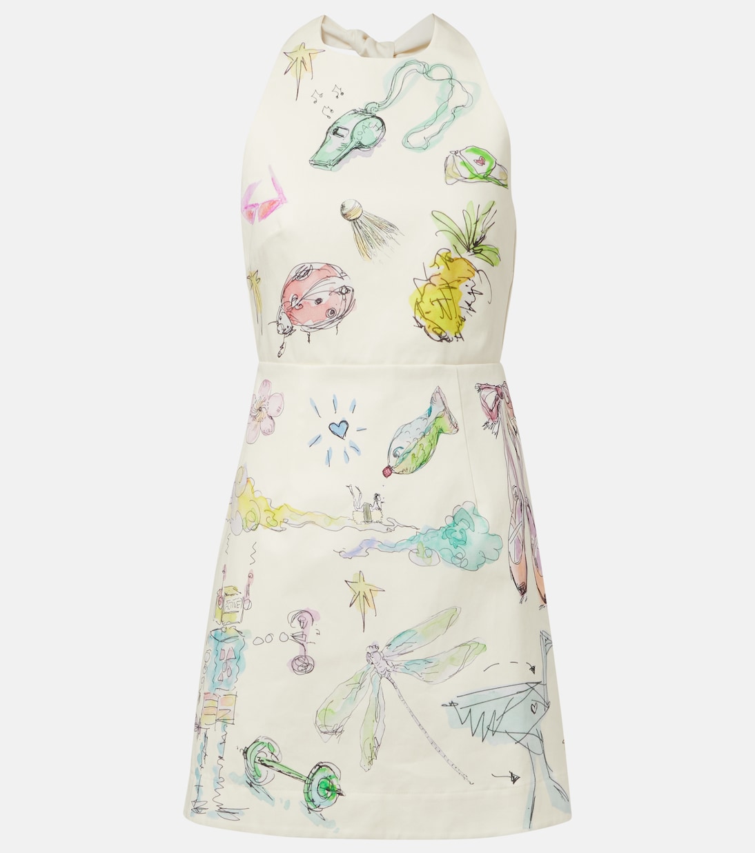 Мини-платье из хлопка с принтом Court Alémais, кремовый
Мини-платье из хлопка с принтом Court Alémais, кремовый
