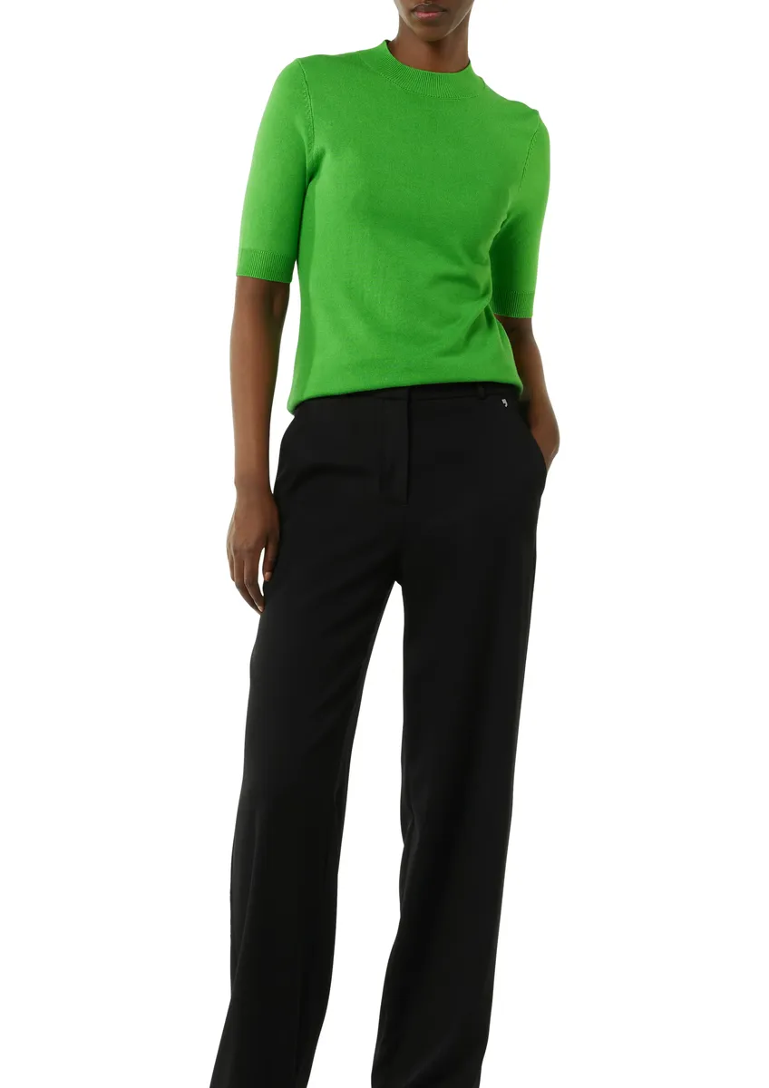 Свитер Comma с короткими рукавами и легким воротником-стойкой, зеленый
Свитер Comma с короткими рукавами и легким воротником-стойкой, зеленый