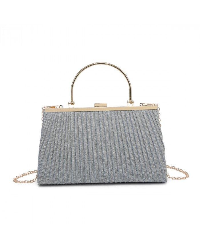 Элегантная вечерняя сумочка-клатч со складками и металлической ручкой JFY, серый, Черный, Элегантная вечерняя сумочка-клатч со складками и металлической ручкой JFY, серый 
Элегантная вечерняя сумочка-клатч со складками и металлической ручкой JFY, серый, Черный, Элегантная вечерняя сумочка-клатч со складками и металлической ручкой JFY, серый