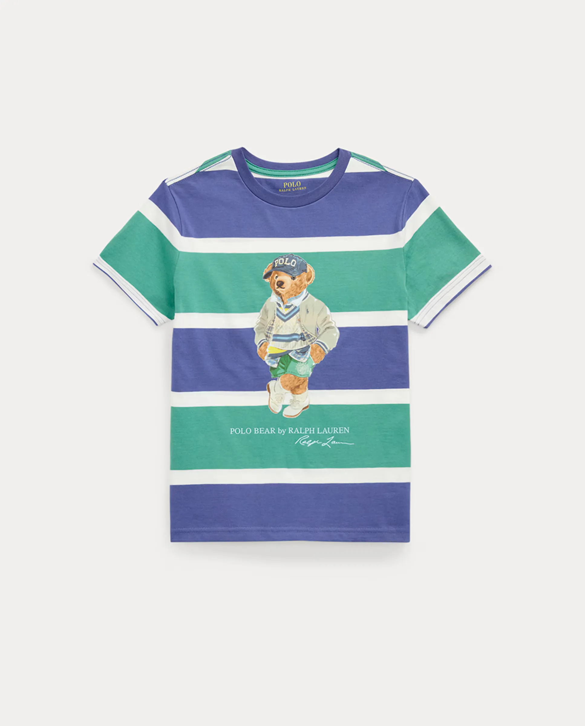 Детская хлопковая футболка с Polo Bear Polo Ralph Lauren, мультиколор 
Детская хлопковая футболка с Polo Bear Polo Ralph Lauren, мультиколор