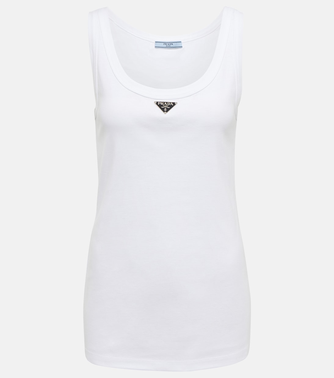 Хлопковая майка с логотипом Prada, белый
Хлопковая майка с логотипом Prada, белый