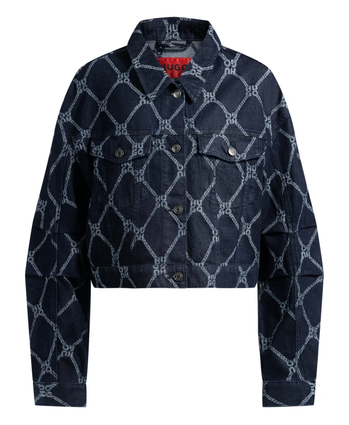 Укороченная джинсовая куртка с логотипом Stack. Hugo, синий
Укороченная джинсовая куртка с логотипом Stack. Hugo, синий