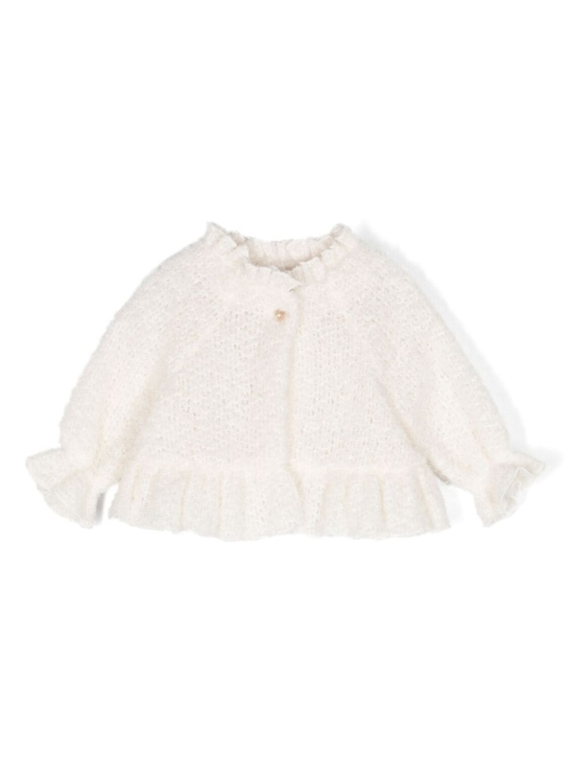 Жакет с оборками La Stupenderia, белый 
Жакет с оборками La Stupenderia, белый