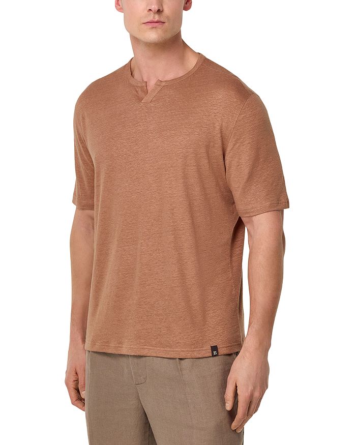 Футболка с разрезным воротником и эластичной тканью Boggi Milano, коричневый/бежевый
Футболка с разрезным воротником и эластичной тканью Boggi Milano, коричневый/бежевый