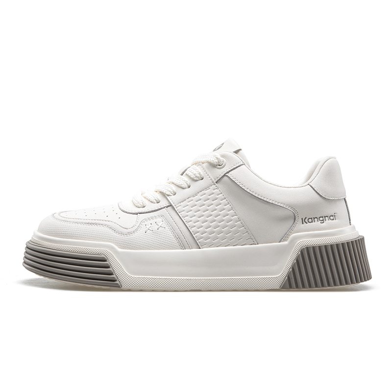 KANGNAI Мужские низкие скейтерские кеды белые, цвет White
KANGNAI Мужские низкие скейтерские кеды белые, цвет White