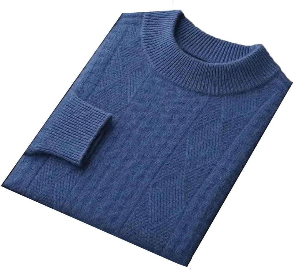 Мужской вязаный свитер с полувысоким воротником
Мужской вязаный свитер с полувысоким воротником