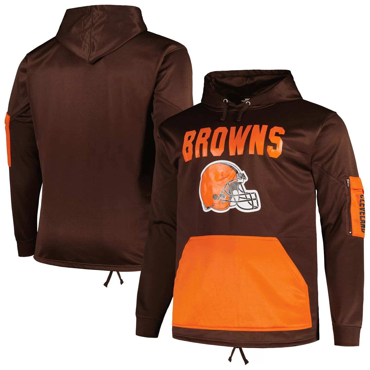 Мужской фирменный коричневый пуловер с капюшоном Cleveland Browns Big & Tall Fanatics
Мужской фирменный коричневый пуловер с капюшоном Cleveland Browns Big & Tall Fanatics