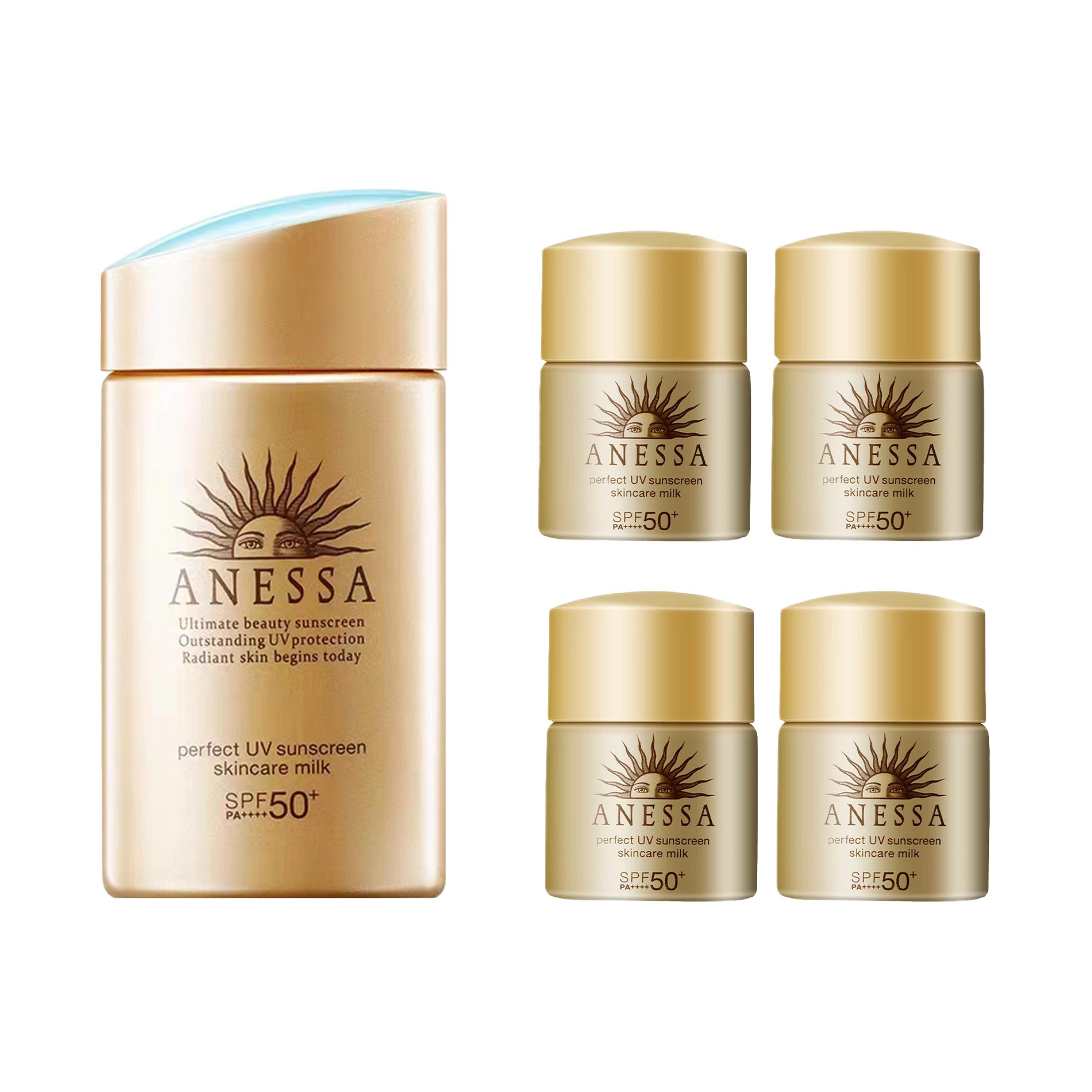 ANESSA Маленькая золотая бутылочка golden diamond солнцезащитный лосьон увлажняющий, освежающий, восстанавливающий SPF50+ 60мл+12мл*3
ANESSA Маленькая золотая бутылочка golden diamond солнцезащитный лосьон увлажняющий, освежающий, восстанавливающий SPF50+ 60мл+12мл*3