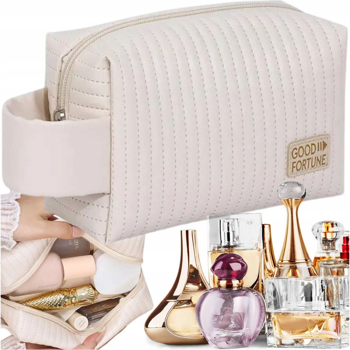 Женская дорожная косметичка, большой чехол-органайзер, элегантная эко-кожа Edibazzar, цвет бежевый
Женская дорожная косметичка, большой чехол-органайзер, элегантная эко-кожа Edibazzar, цвет бежевый