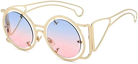 Круглые солнцезащитные очки в стиле стимпанк для женщин, панк, металлическая оправа, женские солнцезащитные очки, унисекс очки с защитой от УФ-излучения UV400 MTZJH, Gold-bluepink
Круглые солнцезащитные очки в стиле стимпанк для женщин, панк, металлическая оправа, женские солнцезащитные очки, унисекс очки с защитой от УФ-излучения UV400 MTZJH, Gold-bluepink
