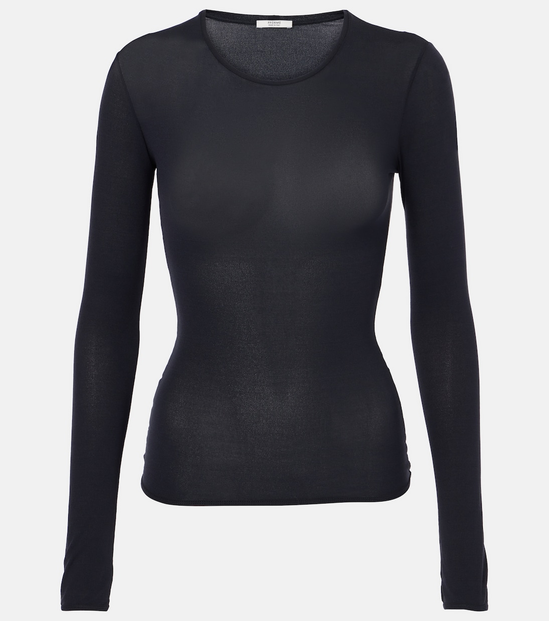 Прозрачный топ из смесового шелка Ames Fforme, темно-синий 
Прозрачный топ из смесового шелка Ames Fforme, темно-синий