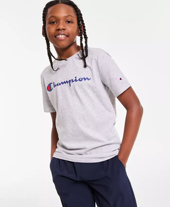 Футболка Big Boys Signature Logo Champion, серый 
Футболка Big Boys Signature Logo Champion, серый