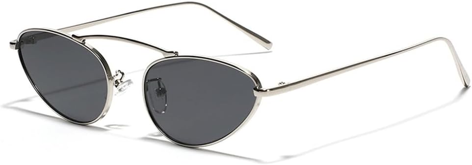 Металлические солнцезащитные очки «кошачий глаз», модные женские винтажные солнцезащитные очки для мужчин с защитой от УФ-излучения UV400, зеленые, черные, унисекс WNCKSQ, Silver With Black
Металлические солнцезащитные очки «кошачий глаз», модные женские винтажные солнцезащитные очки для мужчин с защитой от УФ-излучения UV400, зеленые, черные, унисекс WNCKSQ, Silver With Black