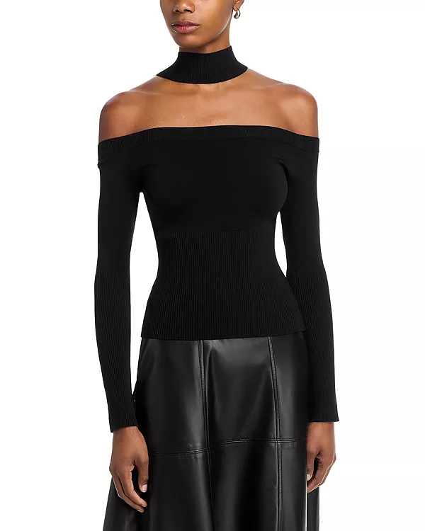 Топ с открытыми плечами от Lila Simkhai, черный
Топ с открытыми плечами от Lila Simkhai, черный